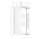 FILTREC Filterelement für Rücklauffilter R272T25 Zeichnung
