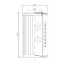FILTREC Filterelement für Rücklauffilter R271T60 Zeichnung