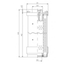 FILTREC Filterelement für Rücklauffilter RHR210G03V Zeichnung