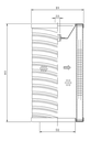 FILTREC Filterelement für Rücklauffilter R754G25P Zeichnung