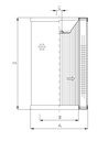 FILTREC Filterelement für Rücklauffilter R720G06 Zeichnung