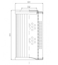 FILTREC Filterelement für Rücklauffilter R293G25 Zeichnung