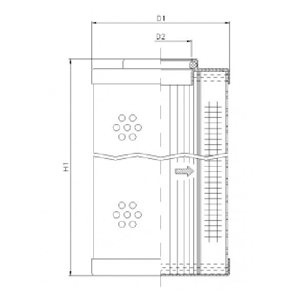 FILTREC Hydraulikfilterelement H311G10B Zeichnung