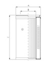 FILTREC Filterelement für Rücklauffilter R410G10 Zeichnung