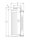 FILTREC Filterelement für Druckfilter D720G25B Zeichnung