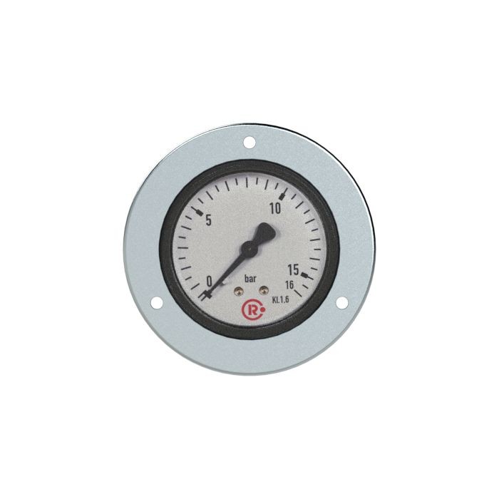 RIEGLER Standardmano., Frontring verchr., G 1/4 hinten, 0-16,0 bar, Ø 63_1