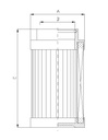 FILTREC Filterelement für SF-Filter HY20621V Zeichnung