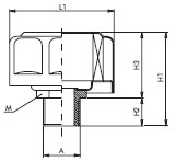 FILTREC Luftfilter (Be- und Entlüftung 3/4"-BSP) FT7F03B40 Zeichnung
