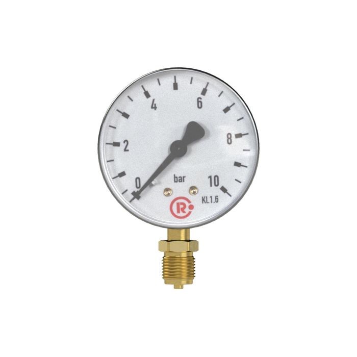 RIEGLER Standardmanometer, Kunststoffgeh., G 1/2 unten, 0-60,0 bar, Ø 80_1