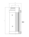 FILTREC Filterelement für SF-Filter HY20481 Zeichnung