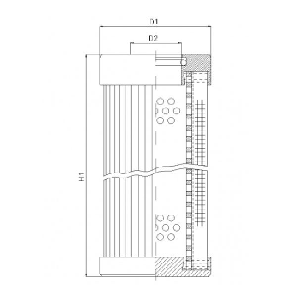 FILTREC Filterelement für Druckfilter XD063T40B Zeichnung