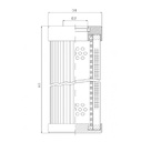 FILTREC Filterelement für Druckfilter XD063T40B Zeichnung
