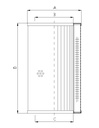 FILTREC Filterelement für SF-Filter HY18020 Zeichnung