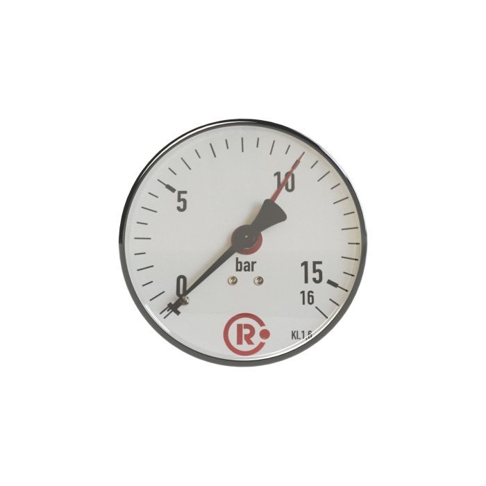 RIEGLER Standardmano., Kunststoff, G 1/4 hinten zentr., 0-16,0 bar, Ø 80_1