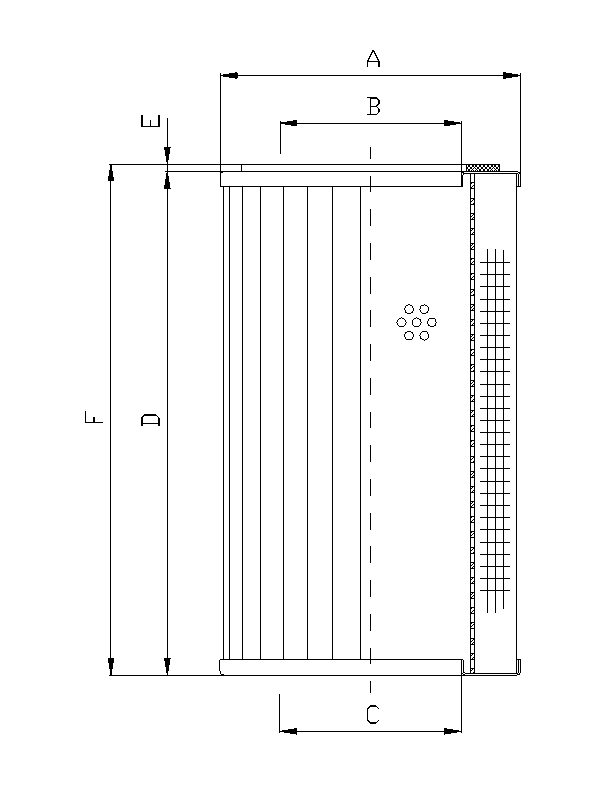 FILTREC Hydraulikfilter WG606 Zeichnung