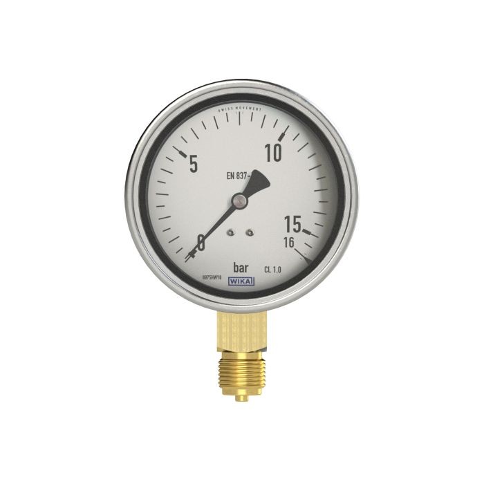 RIEGLER Manometer, Robustausführung, G 1/2 unten, 0 - 2,5 bar, Ø 100_1