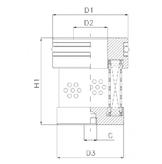 FILTREC Hydraulikfilterelement WT1818 Zeichnung