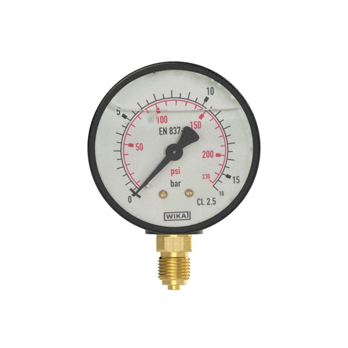RIEGLER Glyzerinmanometer, Kunststoff, G 1/4 unten, 0 - 2,5 bar, Ø 63_1