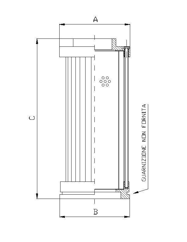 FILTREC Filterelement für Saugfilter S420T149 Zeichnung