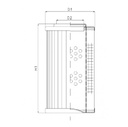 FILTREC Hydraulikfilterelement (Druckfilter) DHD110S50V Zeichnung