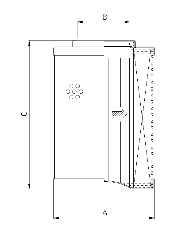 FILTREC Hydraulikfilterelement (Druckfilter) WG903 Zeichnung