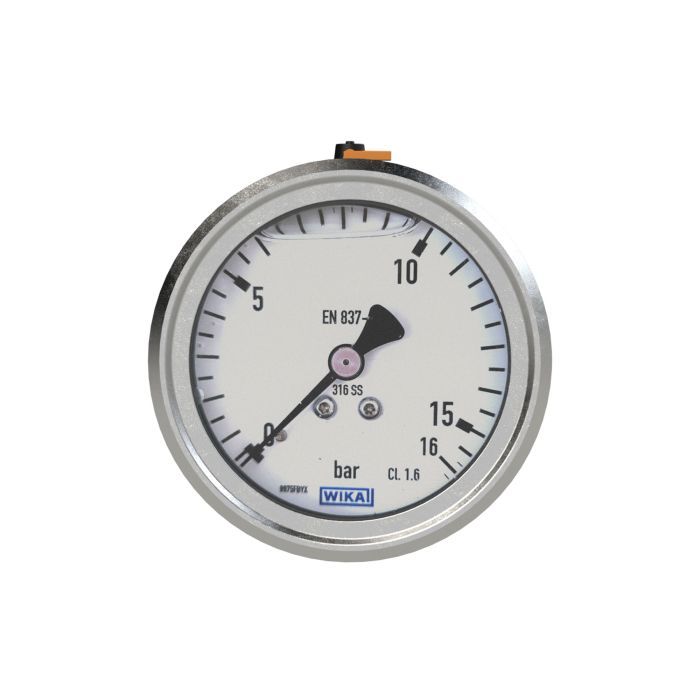 RIEGLER Glyzerinmano., CrNi-Stahl, G 1/4 hinten zentr., 0 - 40,0 bar, Ø63_1