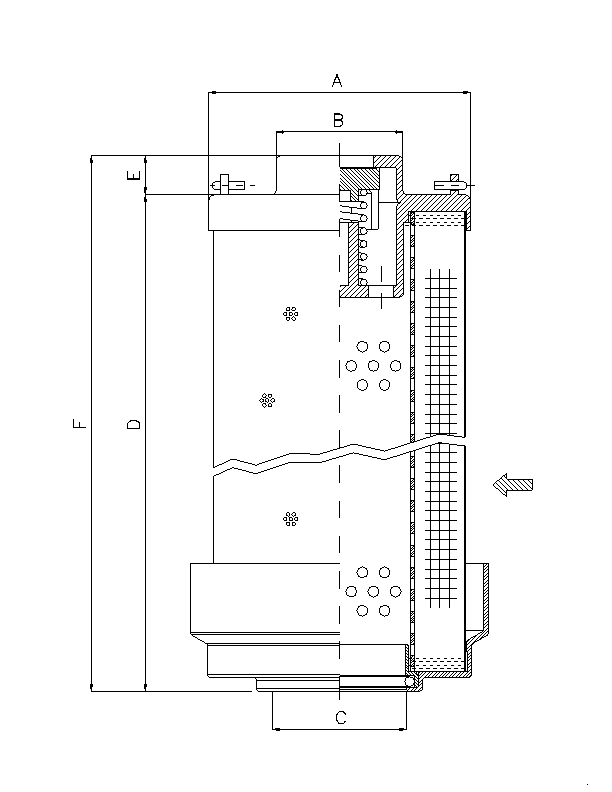 FILTREC Hydraulikfilter WX521 Zeichnung