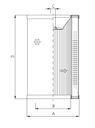 FILTREC Filterelement für Rücklauffilter R737G10 Zeichnung