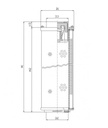 FILTREC Hydraulikfilterelement (Rücklauffilter) RHR330G20B6/AB1 Zeichnung