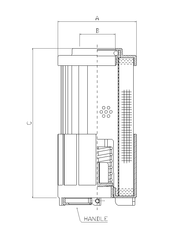 FILTREC Filterelement für SF-Filter HY10242 Zeichnung