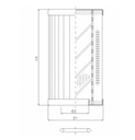 FILTREC Filterelement für SF-Filter HY14115 Zeichnung
