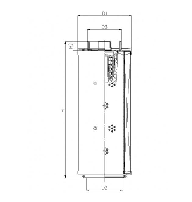 FILTREC Filterelement für SF-Filter HY13594 Zeichnung