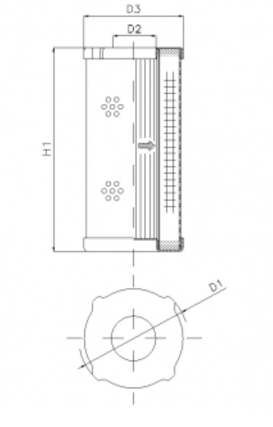 FILTREC Hydraulikfilterelement WP794 Zeichnung