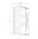 FILTREC Filterelement für Druckfilter DVD2140K20V Zeichnung