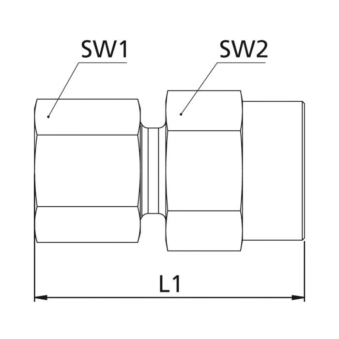 RIEGLER Mano-Anschlussverschraubung G 1/2 i., Rohr-Außen-Ø12, Stahl verz._1