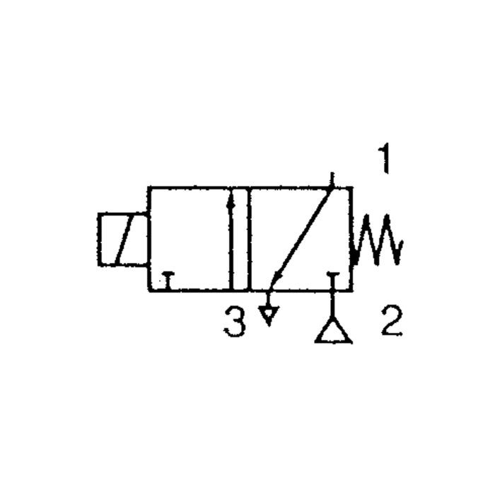 RIEGLER 3/2-Wege-MV., MS, NC, direktg. 24 V DC, NBR, Rp 1/4, PN 0-4 bar_2