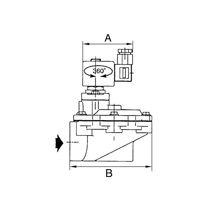 RIEGLER Impulsmembranventil, NC, 230 V, 50-60 Hz int. Vorsteuerung, G 2_1