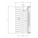 FILTREC Filterelement für SF-Filter HY2848 Zeichnung