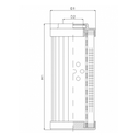 FILTREC Filterelement für Druckfilter DHD660H05B Zeichnung