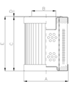 FILTREC Filterelement für SF-Filter HY23100 Zeichnung