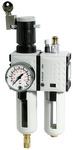 RIEGLER Wartungseinheit 2-tlg. »FUTURA«, PC, BG 1, G 1/4, 0,5 - 8 bar, VA
