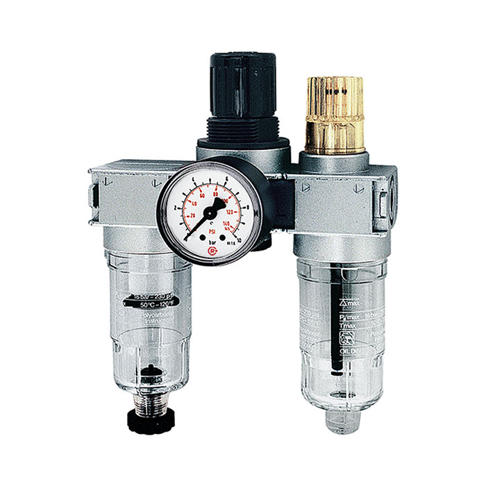 RIEGLER Service unit 3-part »multifix-mini«, PC container, Size 0, G 1/8