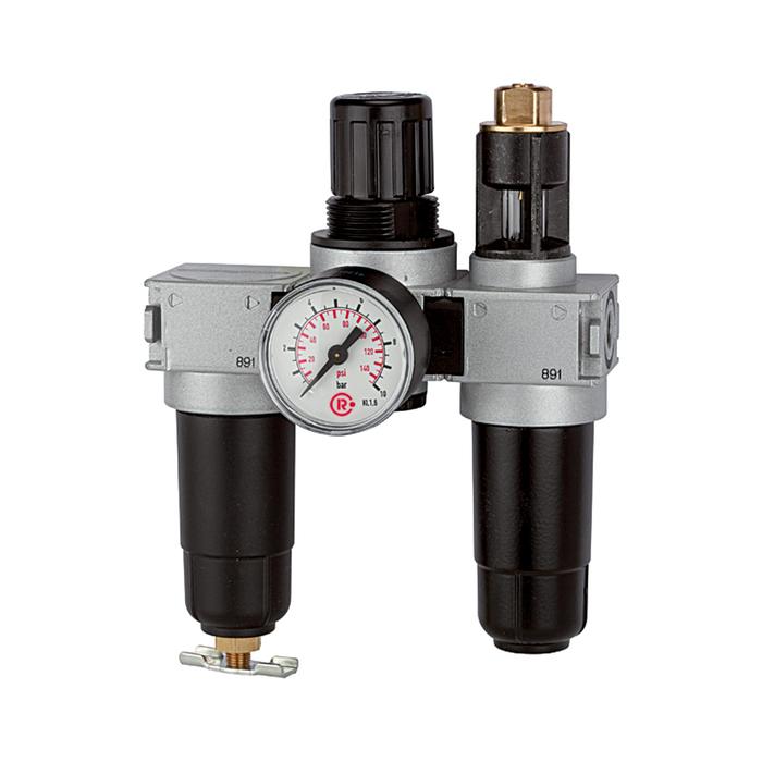 RIEGLER Wartungseinheit 3-tlg. »multifix-mini«, mit Metallbehälter, G 1/4