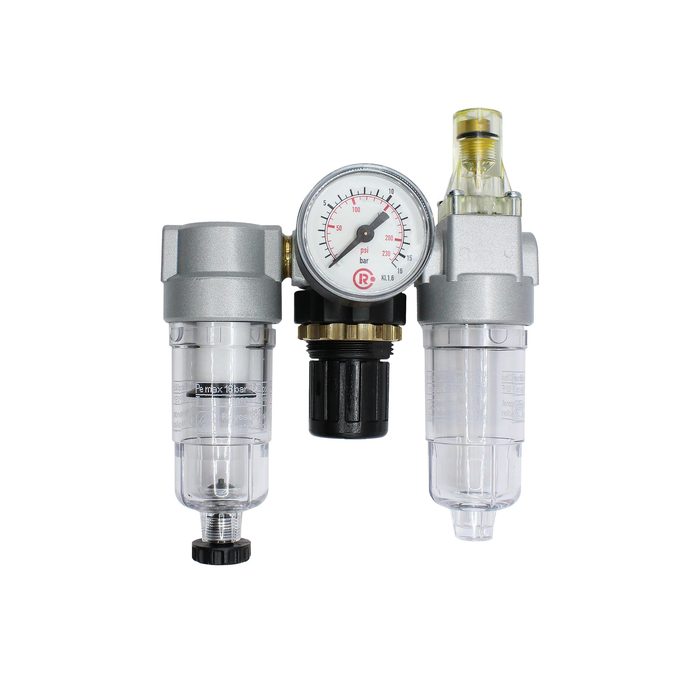 RIEGLER Wartungseinheit 3-tlg. »Standard-mini«, PC-Behälter, BG 0, G 1/4