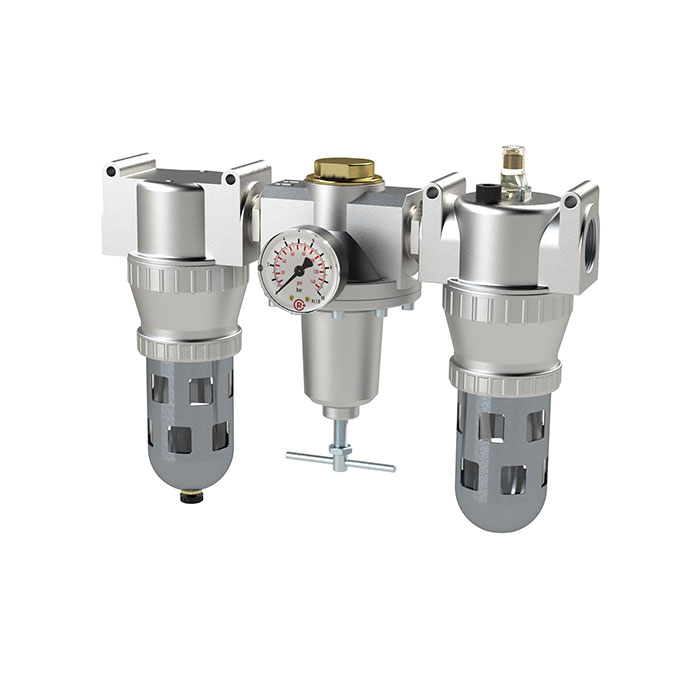 RIEGLER Service unit 3-part »Standard«, Protective cage, Size 4, G 1 1/2