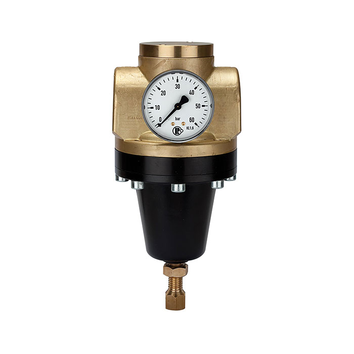 RIEGLER High pressure regulator 60 bar, G 1, Control range 0.5 - 12 bar