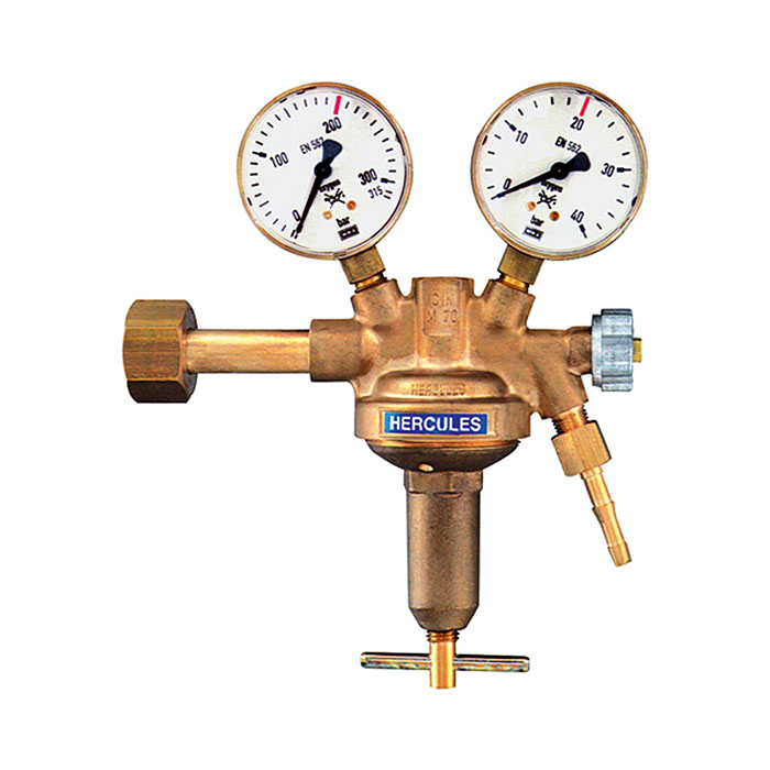 RIEGLER Flange pressure controller 200 bar, Oxygen, 0 - 10 bar