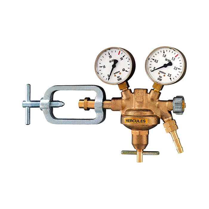 RIEGLER Flange pressure controller 200 bar, Acetylene, 0 - 1.5 bar