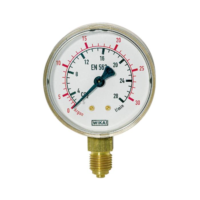 RIEGLER Pressure gauge neutral gases,G1/4 radial bottom,0-20/40bar,Ø63 mm