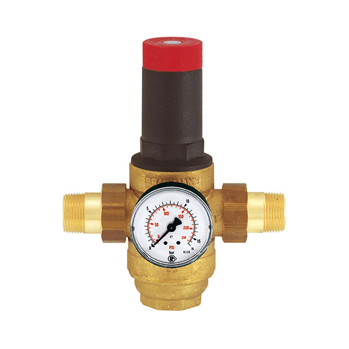 RIEGLER Pressure regulator, potable water, DVGW not nec., R 1 1/2, 1.5-12